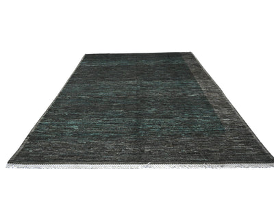 Alfombra marroquí de lana tejida a mano de 10 x 14 pulgadas