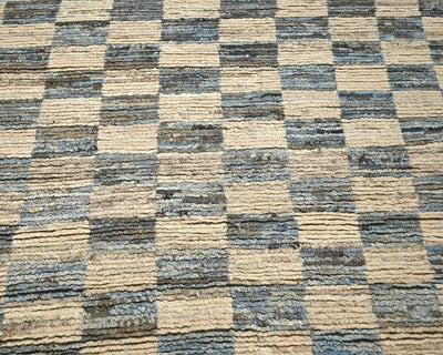 Alfombra marroquí de lana tejida a mano multicolor de 4,8 metros