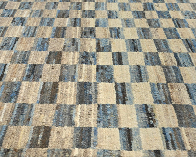 Alfombra marroquí de lana tejida a mano multicolor de 4,8 metros
