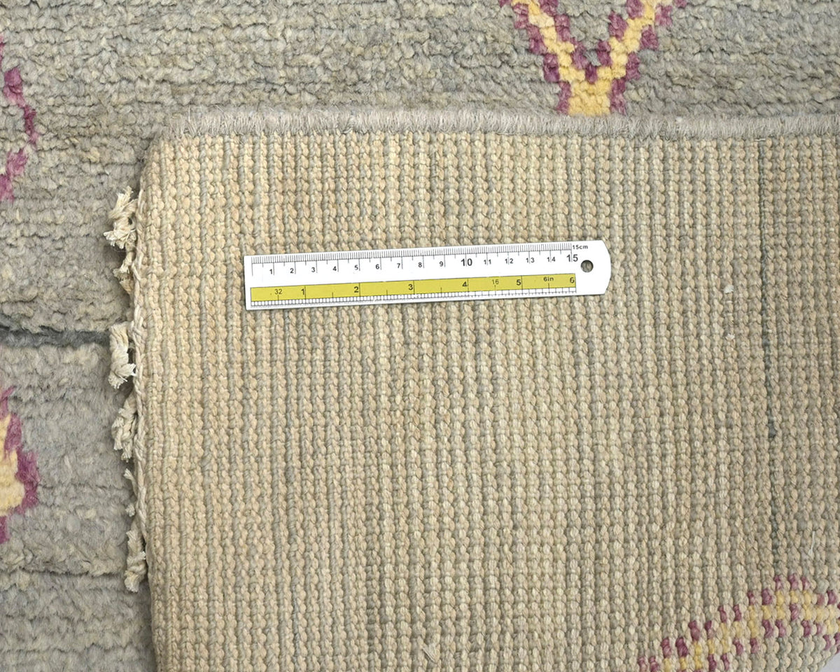 10 Feet Moroccan Gray Hand Woven Wool Runner Rug