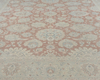 Alfombra de lana anudada a mano de estilo persa oriental de 9 x 12 pulgadas