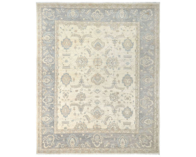 12x14 Zeigler Beige Afghan Hand Knotted Wool Area Rug