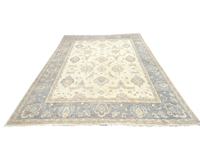 12x14 Zeigler Beige Afghan Hand Knotted Wool Area Rug