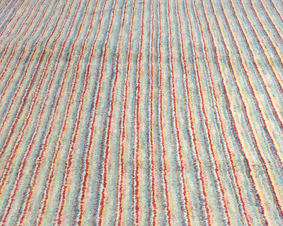 8x10 Moroccan Multicolor Hand Woven Wool Area Rug