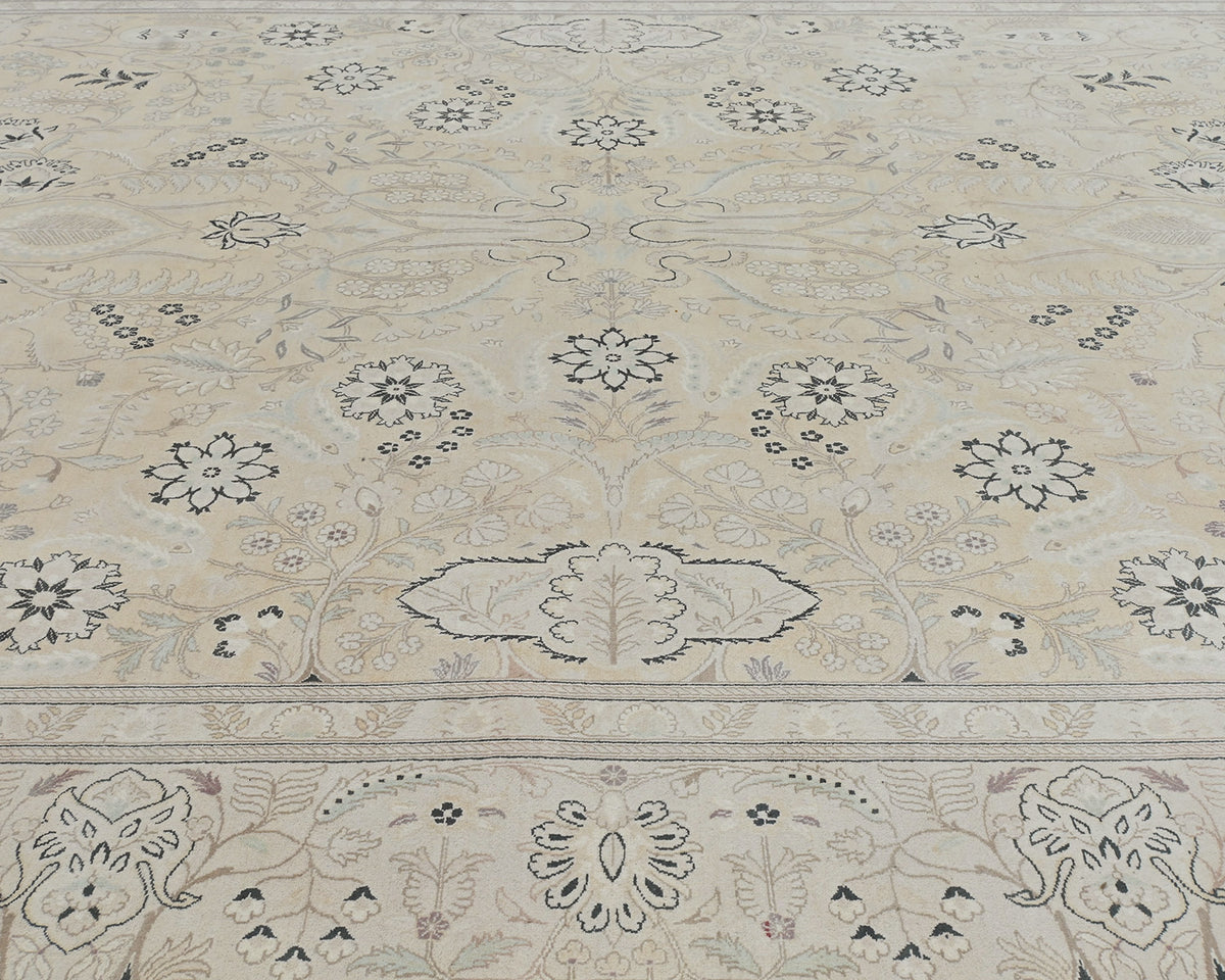9x12 Beige Oriental Persian Style Hand Knotted Wool Area Rug