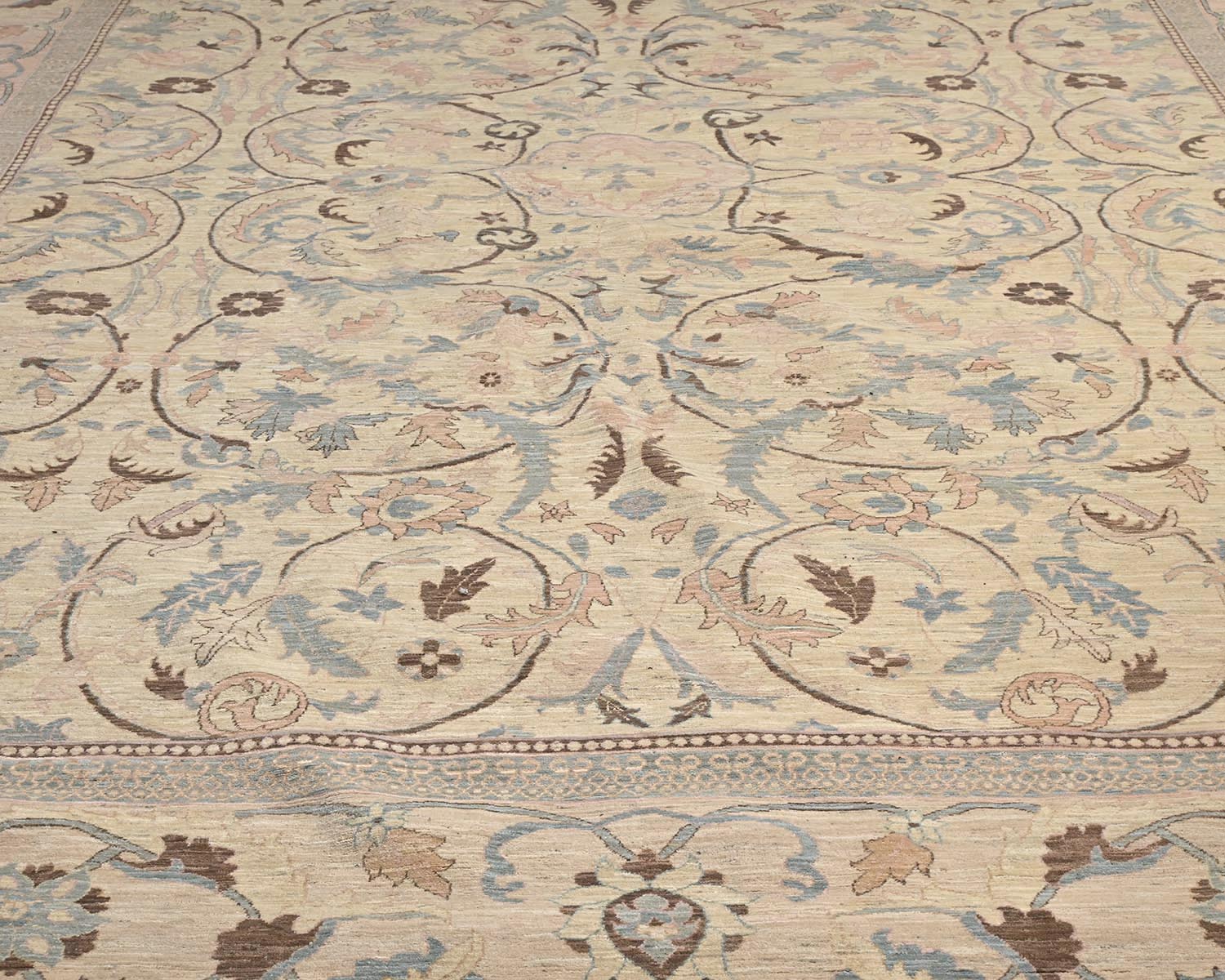 10x14 Chobi Fine Quality Beige Afghan Hand Knotted Wool Area Rug