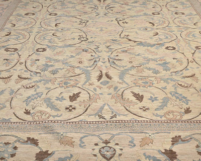 Alfombra afgana de lana anudada a mano, color beige, de 10 x 14 pulgadas, Chobi
