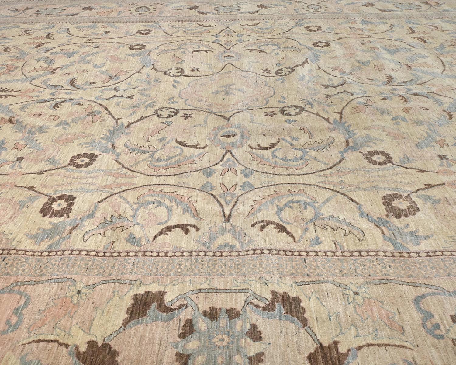10x14 Chobi Fine Quality Beige Afghan Hand Knotted Wool Area Rug