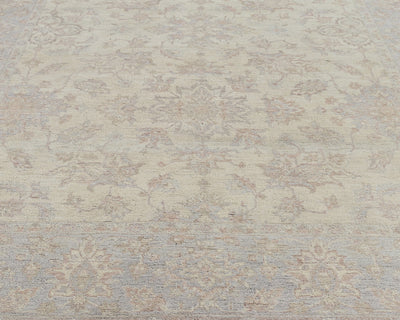 Alfombra de lana anudada a mano, estilo persa oriental beige, de 6 x 9 pulgadas