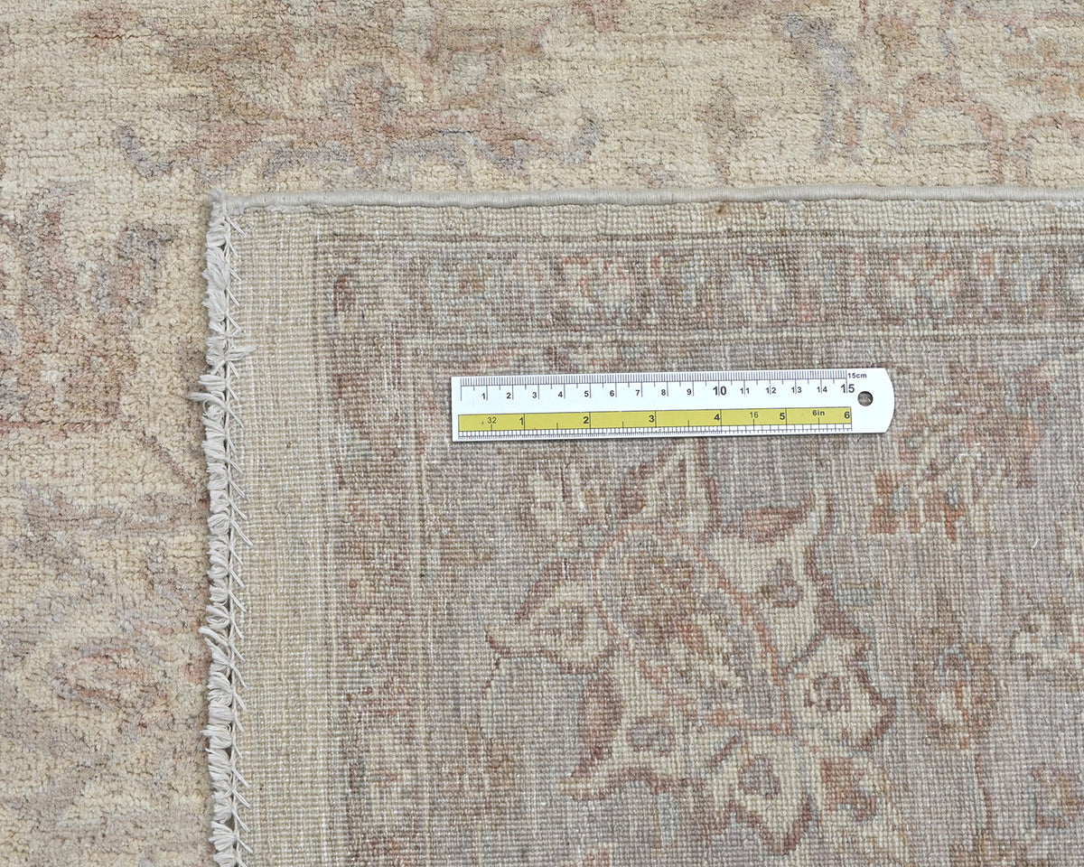 Alfombra de lana anudada a mano, estilo persa oriental beige, de 6 x 9 pulgadas