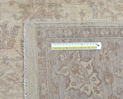 Alfombra de lana anudada a mano, estilo persa oriental beige, de 6 x 9 pulgadas