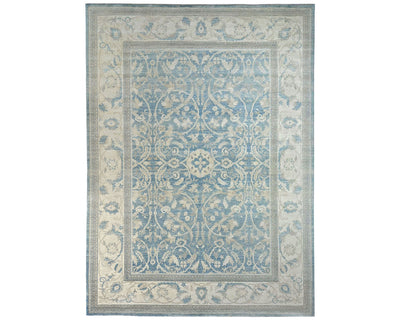Alfombra afgana de lana anudada a mano azul de alta calidad Chobi de 10 x 14 pulgadas