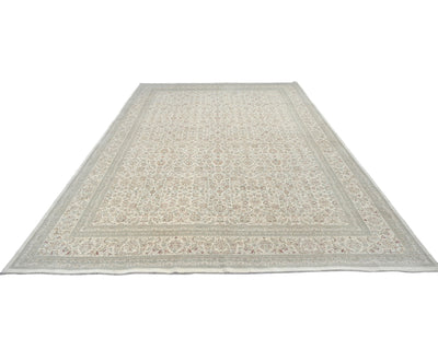 9x12 Oriental Beige Persian Style Hand Knotted Wool Area Rug
