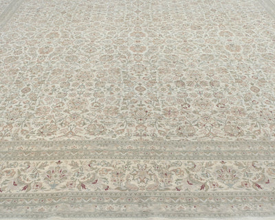 9x12 Oriental Beige Persian Style Hand Knotted Wool Area Rug