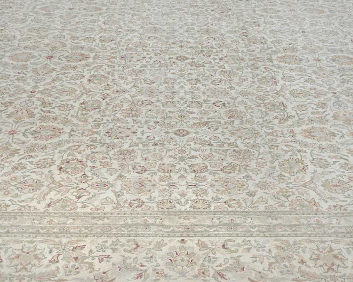 9x12 Oriental Beige Persian Style Hand Knotted Wool Area Rug