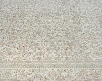 9x12 Oriental Beige Persian Style Hand Knotted Wool Area Rug