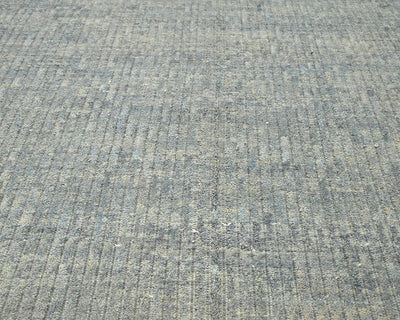 10x12 Moroccan Gray Hand Woven Wool Area Rug
