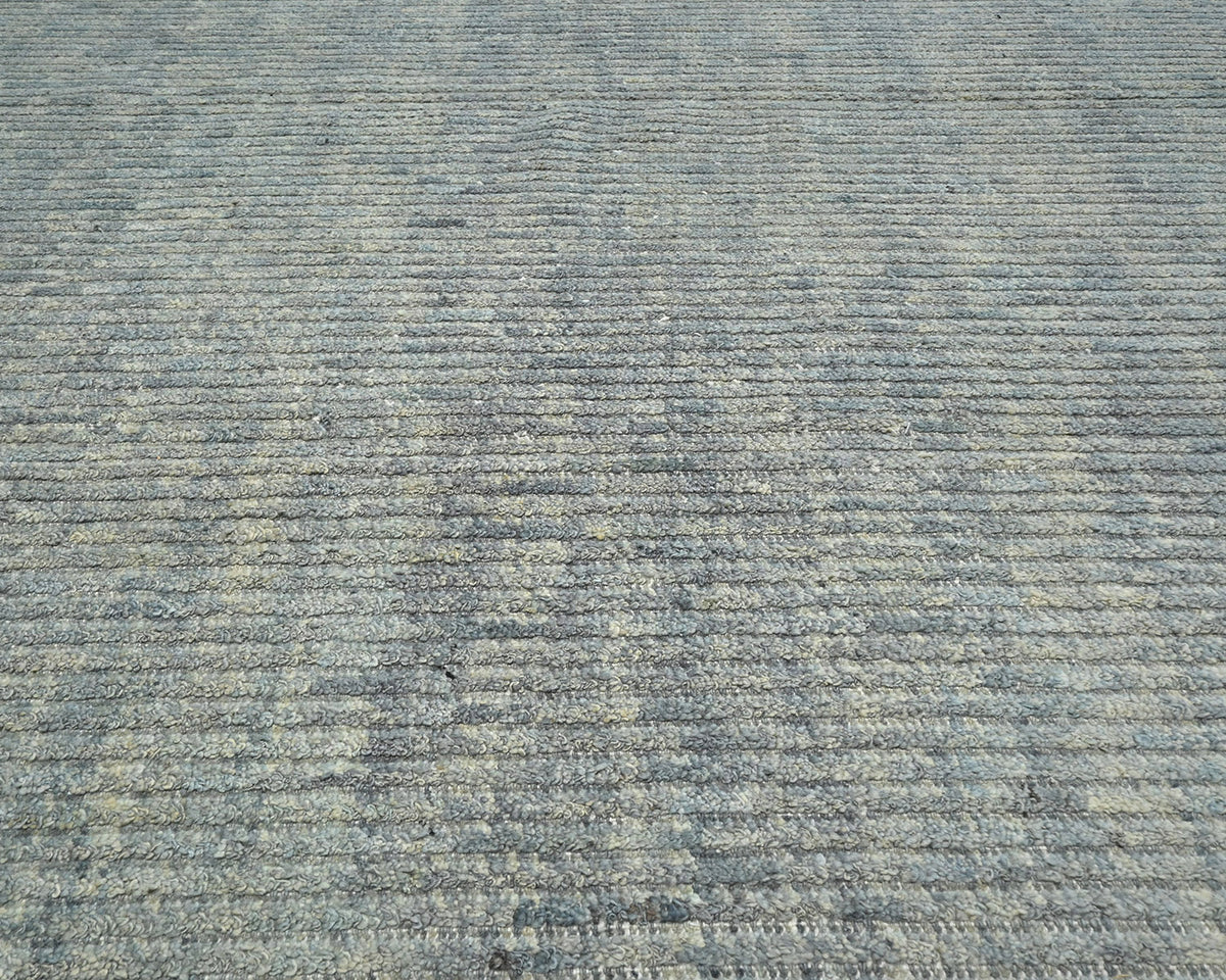 10x12 Moroccan Gray Hand Woven Wool Area Rug