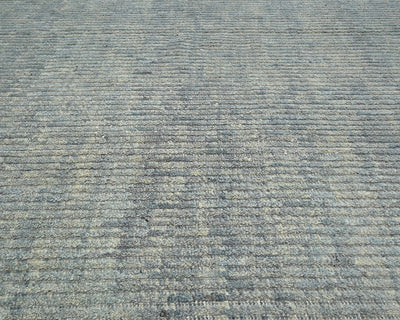 10x12 Moroccan Gray Hand Woven Wool Area Rug
