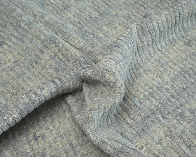 10x12 Moroccan Gray Hand Woven Wool Area Rug