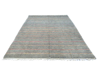 8x10 Moroccan Multicolor Hand Woven Wool Area Rug