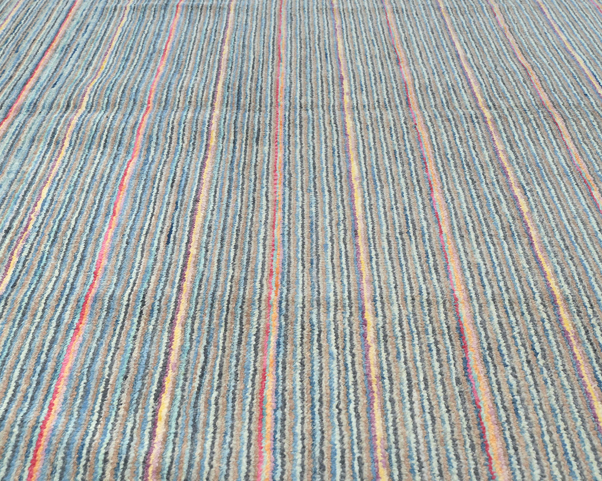 8x10 Moroccan Multicolor Hand Woven Wool Area Rug