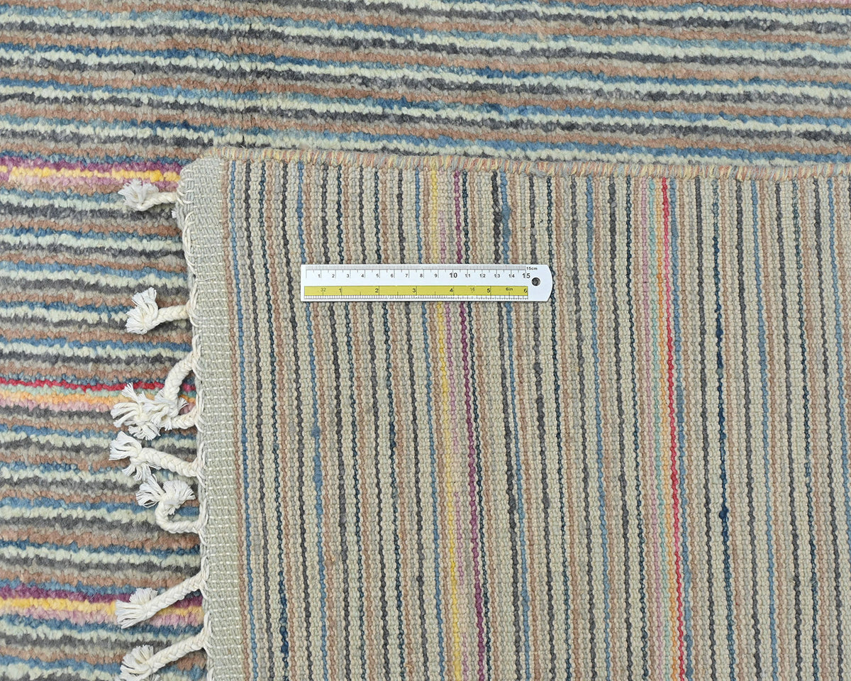 8x10 Moroccan Multicolor Hand Woven Wool Area Rug