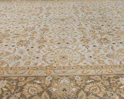 Alfombra de lana anudada a mano, estilo persa, color gris oriental, 10 x 13