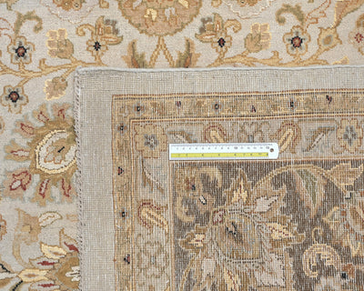 Alfombra de lana anudada a mano, estilo persa, color gris oriental, 10 x 13