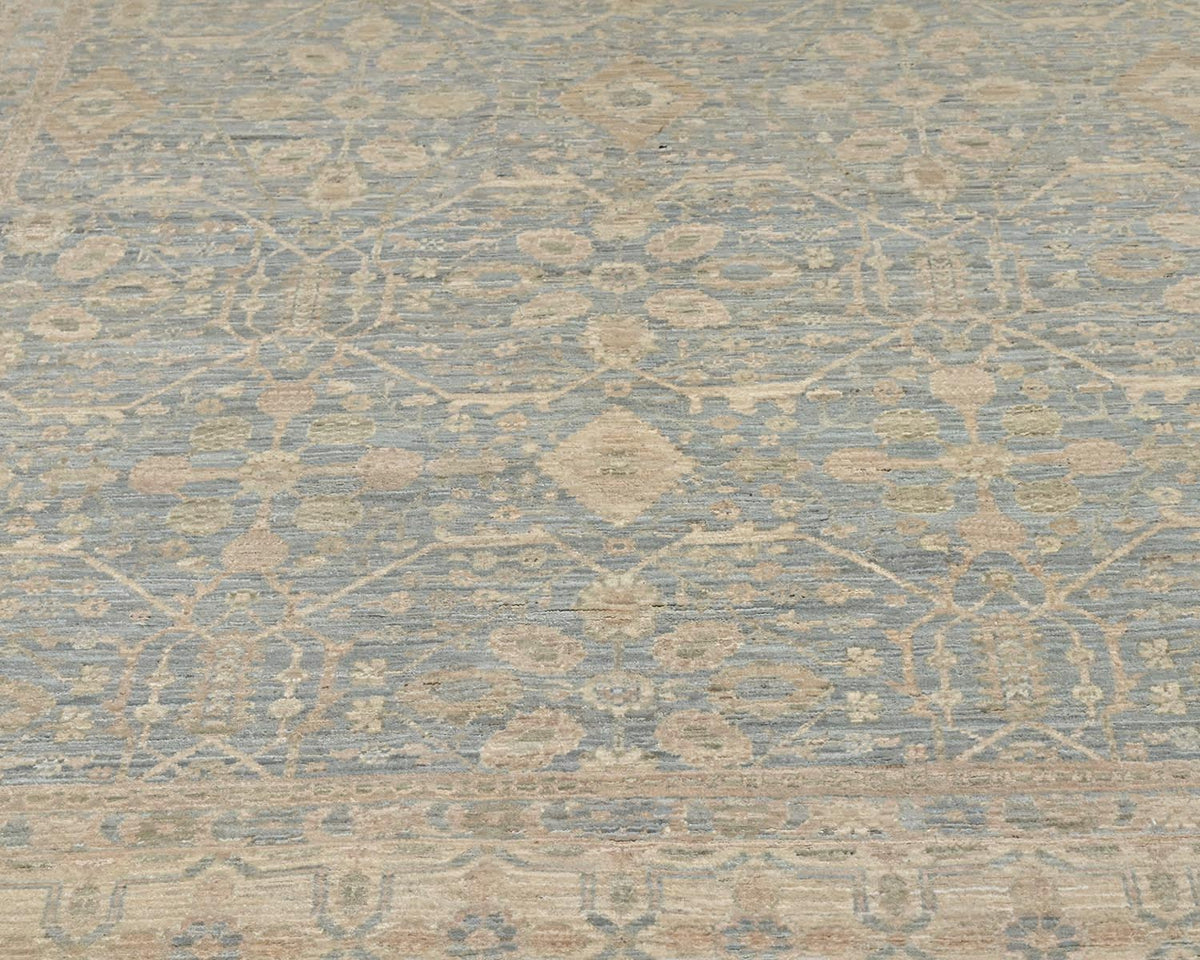 6x8 Chobi Fine Quality Gray Afghan Hand Knotted Wool Area Rug