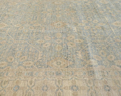 6x8 Chobi Fine Quality Gray Afghan Hand Knotted Wool Area Rug