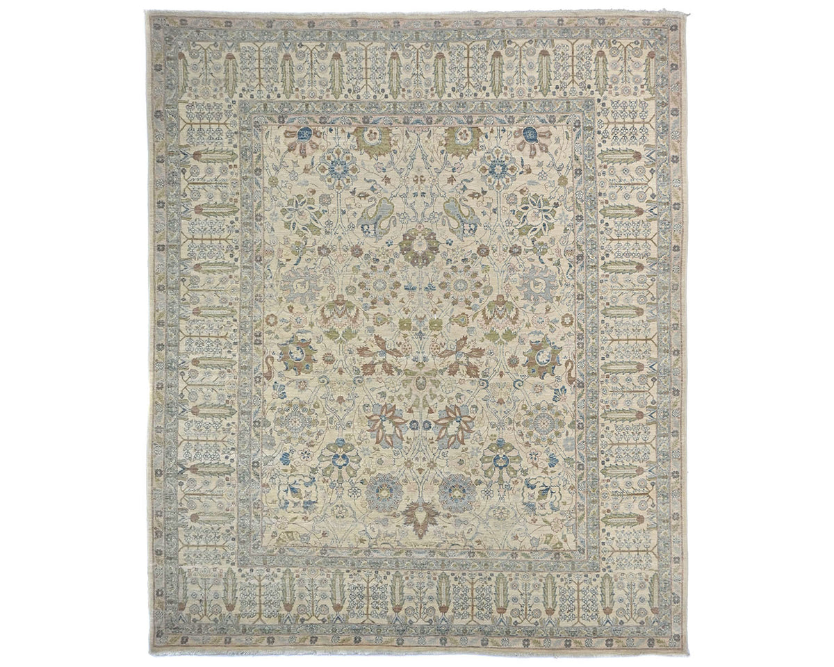 8x10 Beige Chobi Fine Quality Afghan Hand Knotted Wool Area Rug