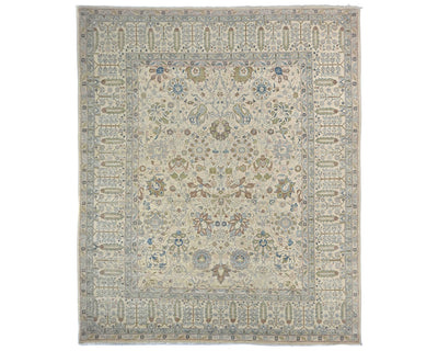 8x10 Beige Chobi Fine Quality Afghan Hand Knotted Wool Area Rug