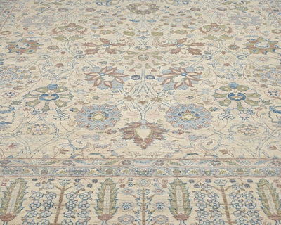 8x10 Beige Chobi Fine Quality Afghan Hand Knotted Wool Area Rug