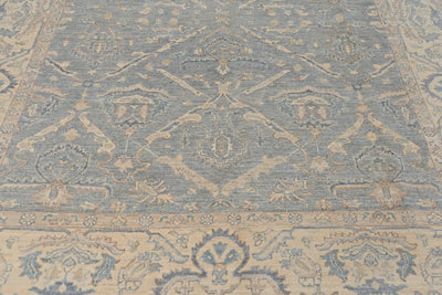 8x10 Gray Beige Chobi Afghan Hand Knotted Traditional Wool Area Rug