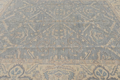 8x10 Gray Beige Chobi Afghan Hand Knotted Traditional Wool Area Rug