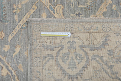 8x10 Gray Beige Chobi Afghan Hand Knotted Traditional Wool Area Rug