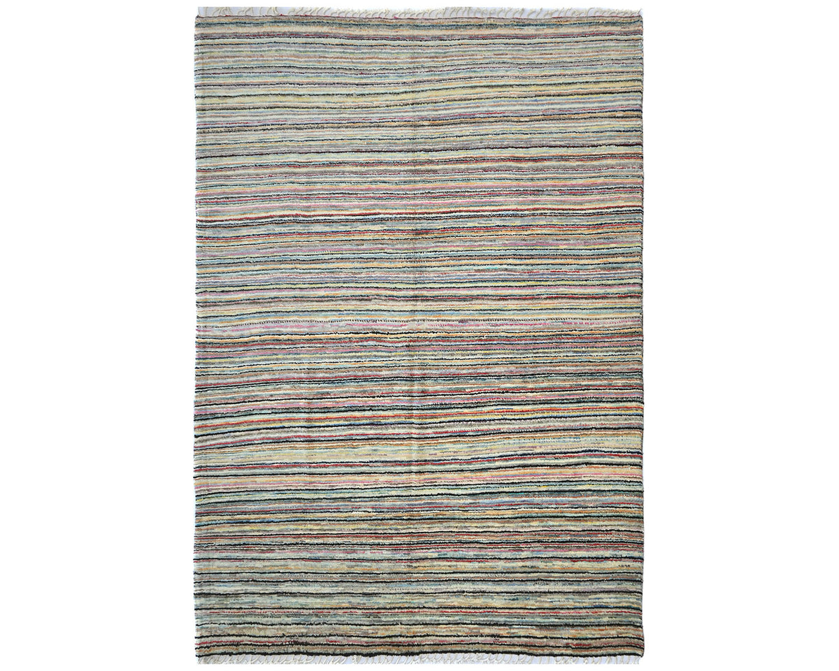 8x10 Moroccan Multicolor Hand Woven Wool Area Rug