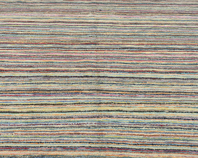 8x10 Moroccan Multicolor Hand Woven Wool Area Rug