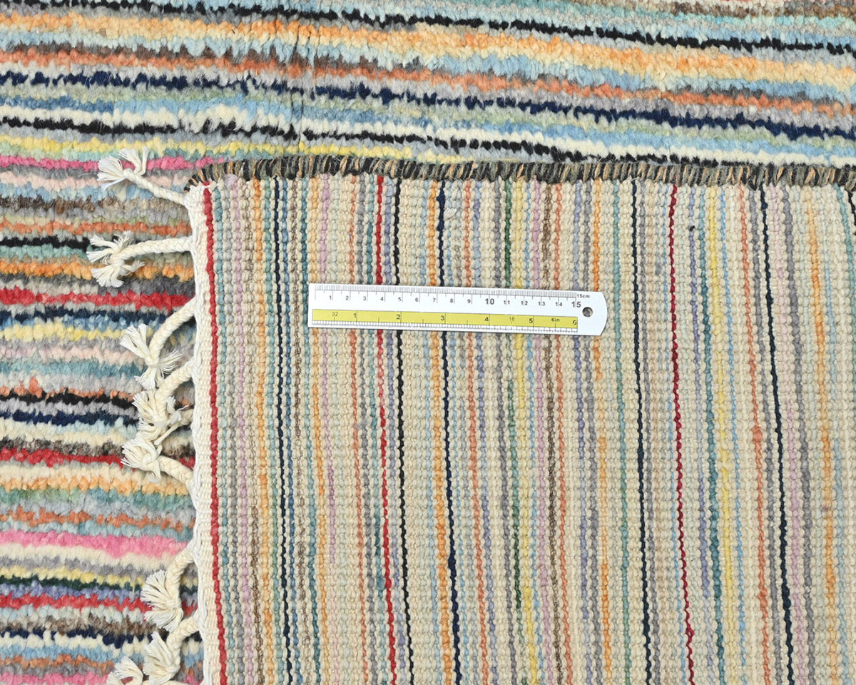8x10 Moroccan Multicolor Hand Woven Wool Area Rug