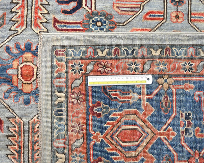 9x12 Gray Aryana Afghan Hand Knotted Veg Dye Wool Area Rug