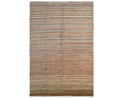 Alfombra marroquí multicolor de lana tejida a mano de 9 x 12 pulgadas