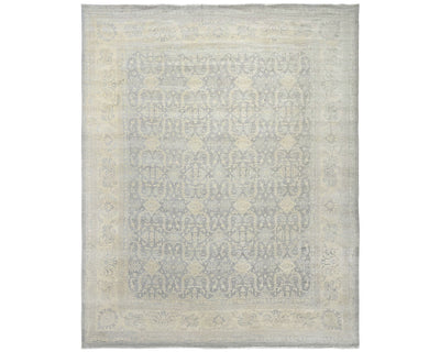 12x15 Zeigler Gray Afghan Hand Knotted Wool Area Rug