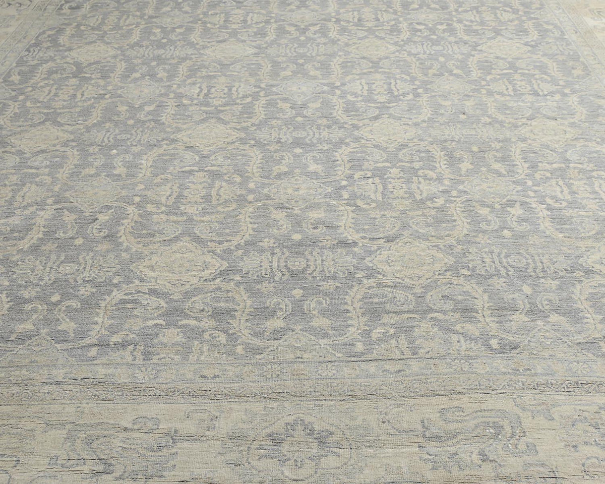 12x15 Zeigler Gray Afghan Hand Knotted Wool Area Rug