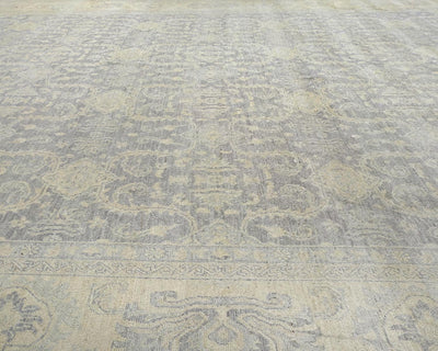 12x15 Zeigler Gray Afghan Hand Knotted Wool Area Rug