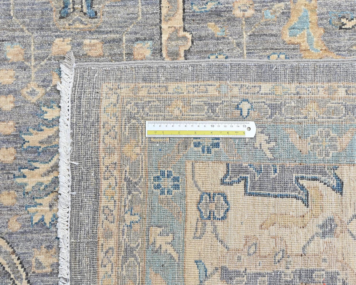 12x15 Ziegler Gray Afghan Hand Knotted Wool Area Rug
