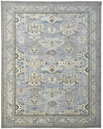 Gray 8x10 Ft Kazak Afghan Hand Knotted Traditional Wool Area Rug