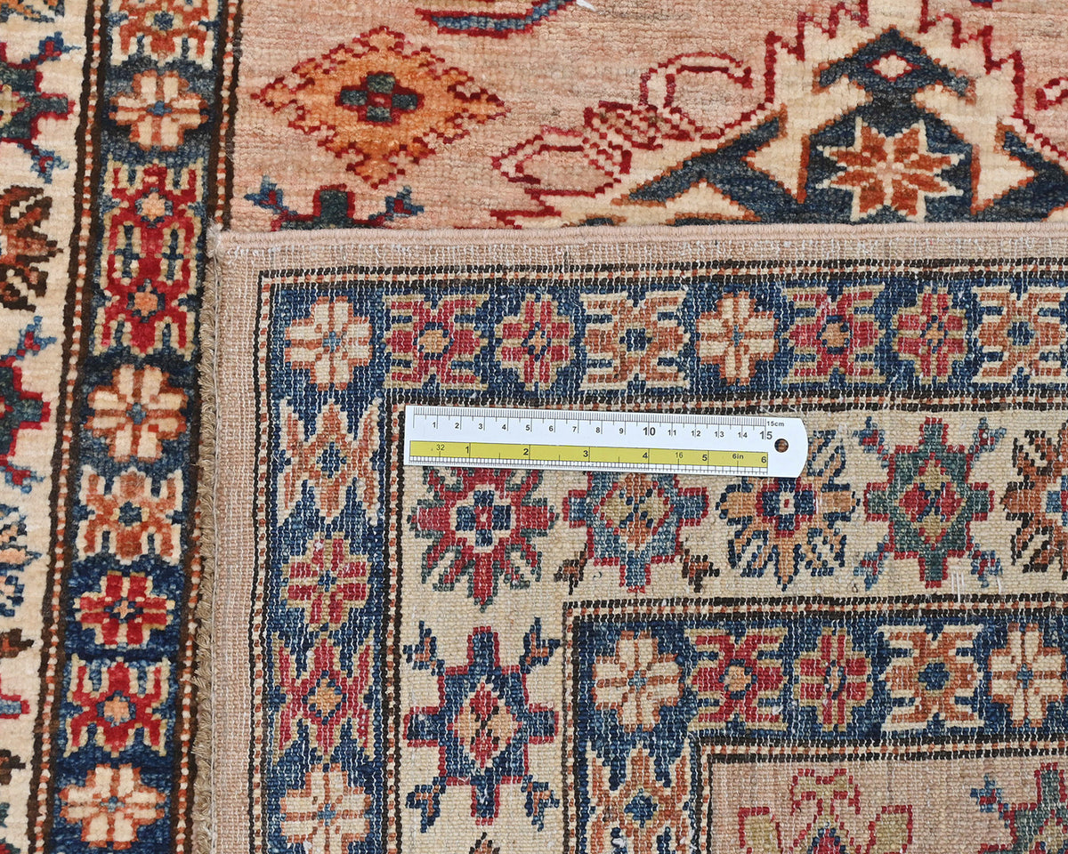 3x5 Ft Kazak Afghan Hand Knotted Geometric Wool Area Rug