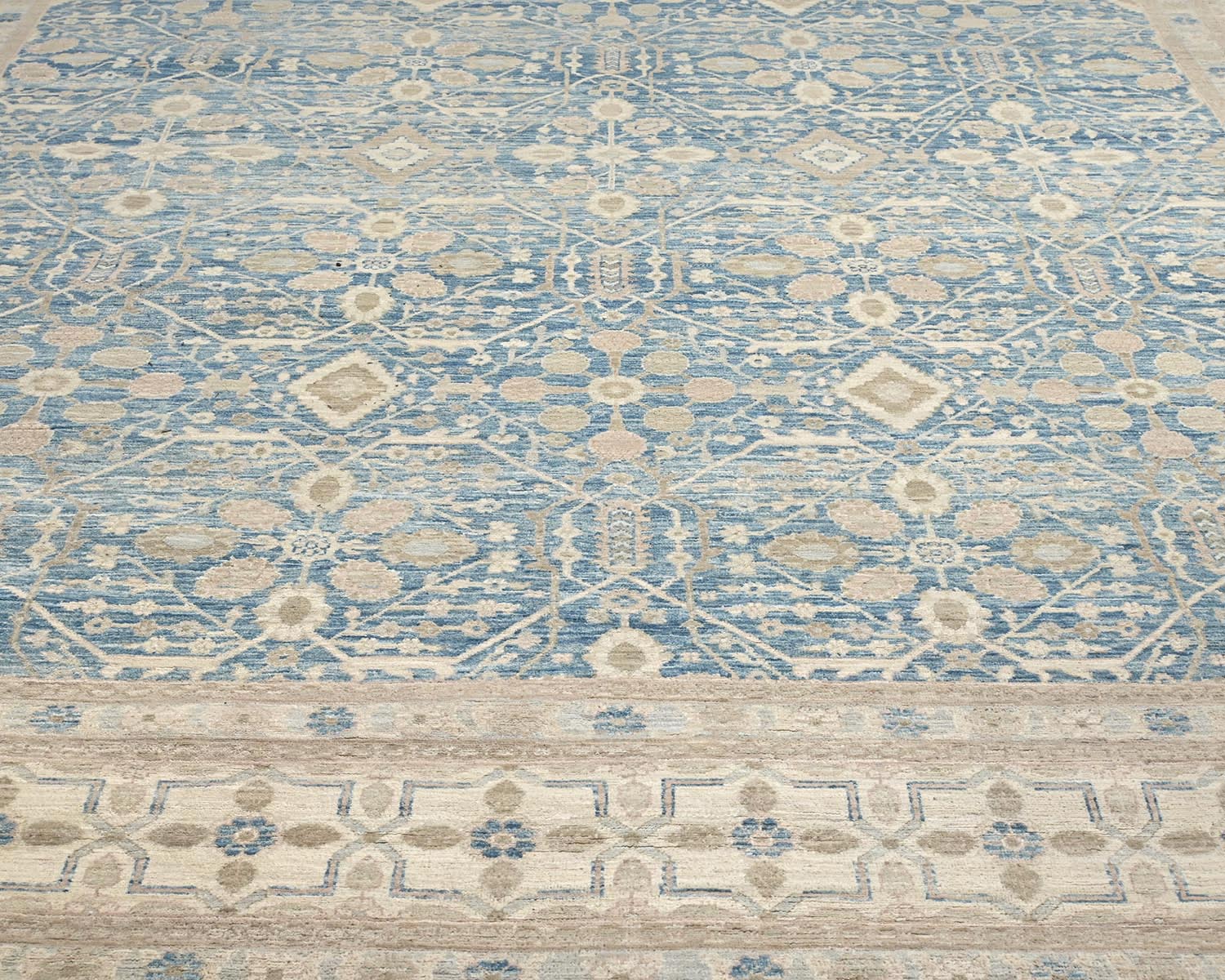 8x10 Blue Chobi Fine Quality Afghan Hand Knotted Wool Area Rug