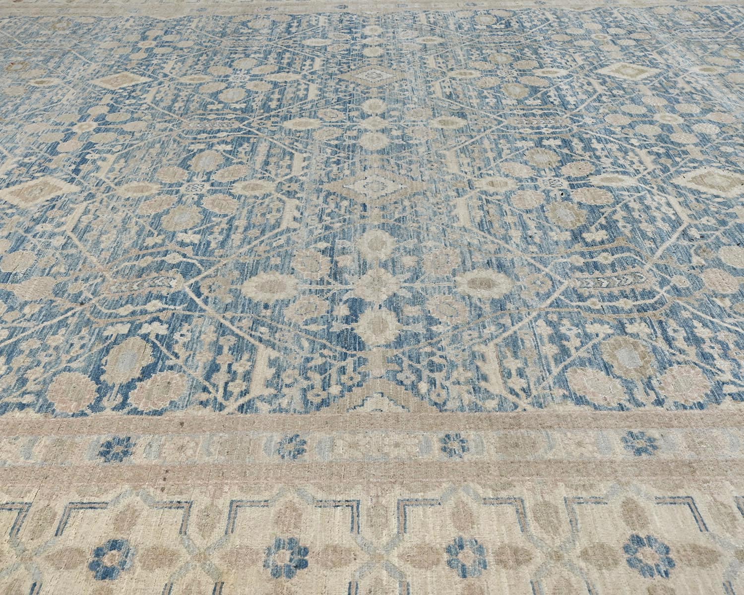 8x10 Blue Chobi Fine Quality Afghan Hand Knotted Wool Area Rug